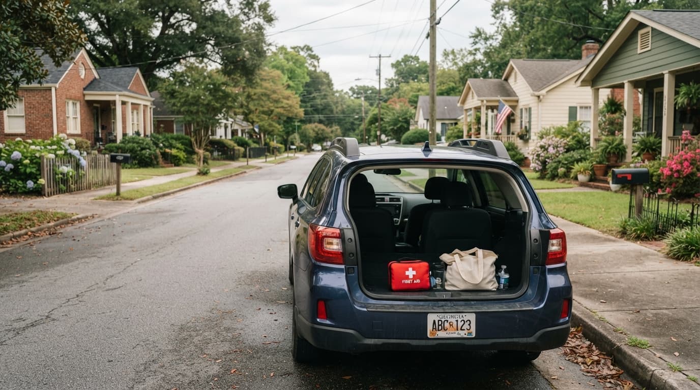 Waycross GA driver reviewing Medical Payments claim documents after a car accident